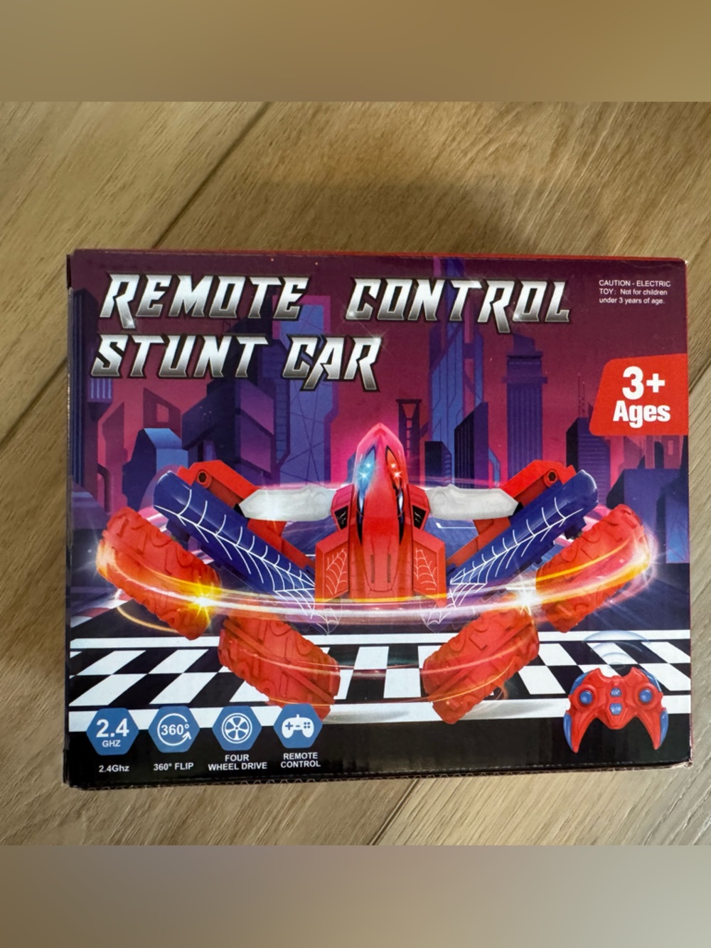 Remote Control Stunt Car - Red & Blue